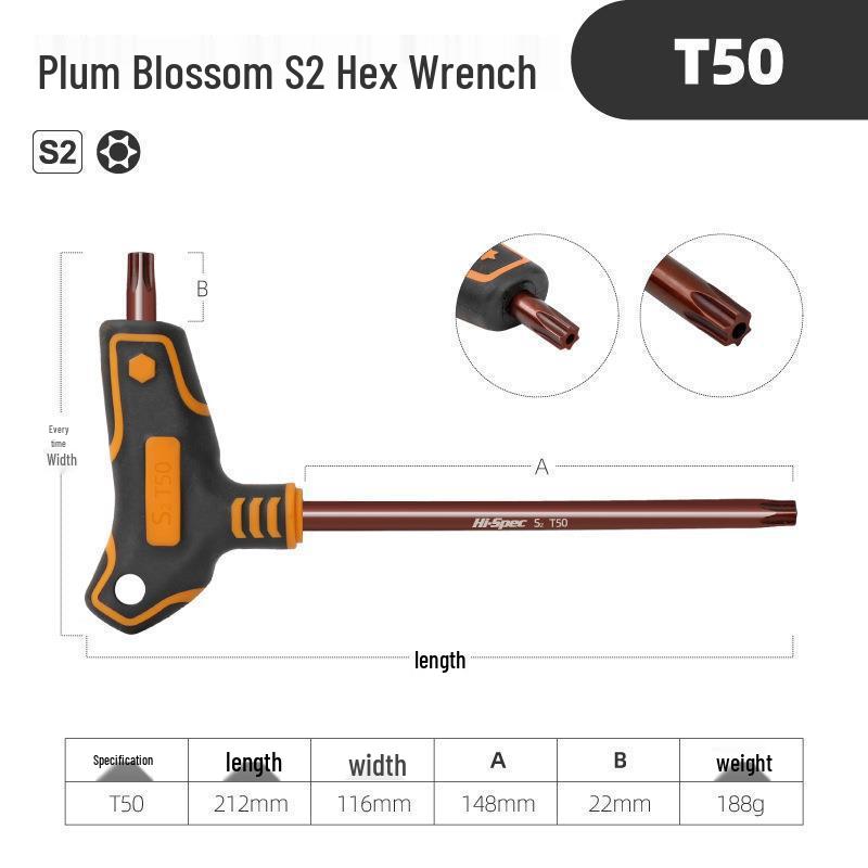 Torx Hex Key Set: L-Shaped Six-Point Wrenches