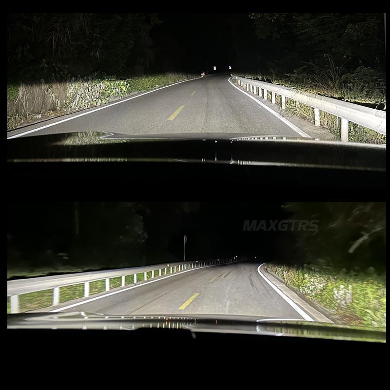 MAXGTRS 2x H4 Hi/Lo H7 Bi-Led Projector Lens H11 9005 HB3 9006 HB4 Car Headlight Bulb Canbus Lampada 6000K Mini Fog Lamp 12V LHD RHD