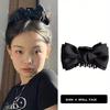 Black Double-sided Bow Tie Grab Clip Shark Clip and Jennie's Same Style Curly Hair Clip Back Head Headdress Hair Accessory