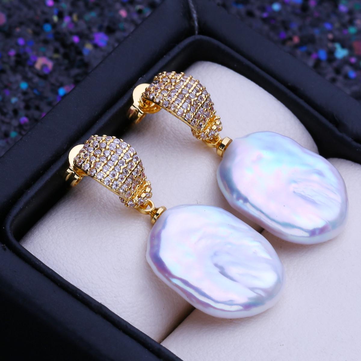 

FENASY Натуральные пресноводные жемчужные серьги Модные барочные жемчужные серьги-капли для женщин Подарок на день рождения Оптовая продажа A