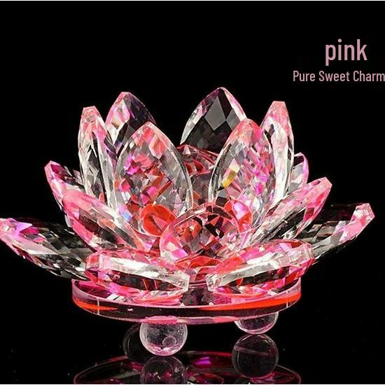 

Crystal Lotus Chinese Style Home Decor Ornament 60mm