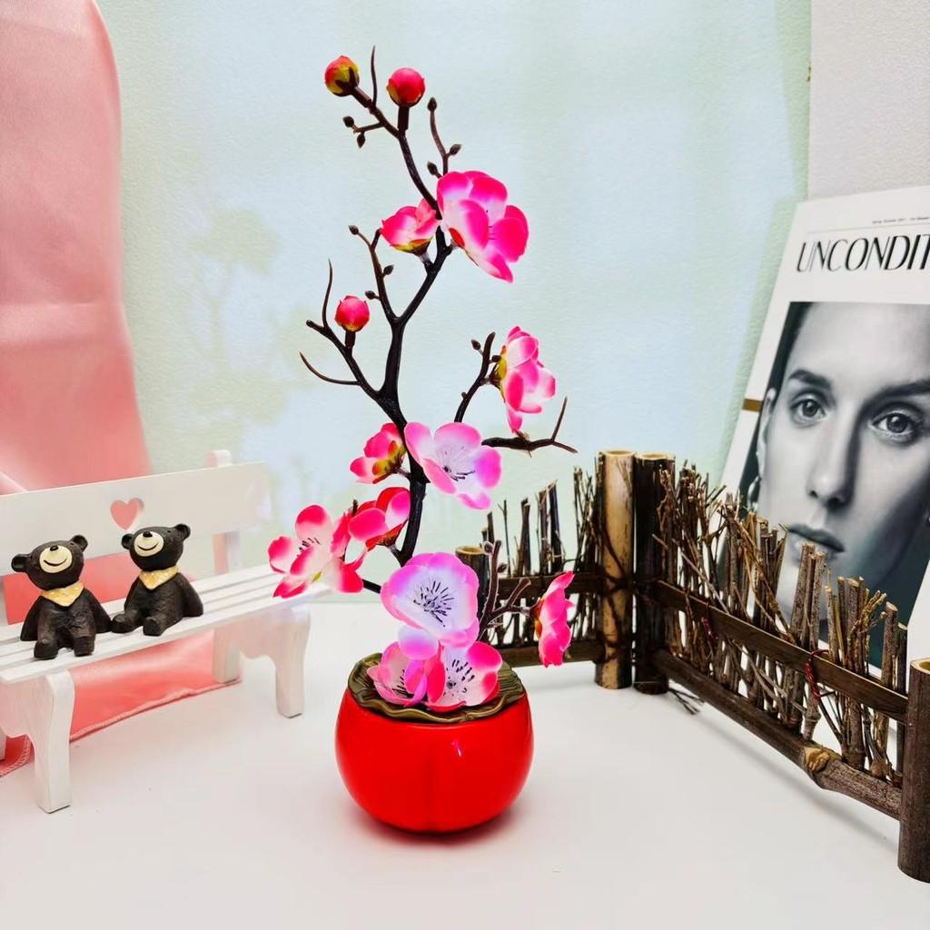 

Сладкий Зимний Бонсай Домашнее Украшение Искусственный Цветок Бонсай Орнамент Ландшафт розовый