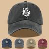 Maple Leaf Print Retro Trucker Cap Breathable Adjustable Baseball Cap Unisex Sun Hat