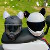 Uniwersalna 1 para Dekoracja Uszu Kota z Pluszu do Kasku Motocyklowego Kask Motocrossowy Cosplay Pluszowy Pełnotwarzowy Dekoracja Kasku Off-Road