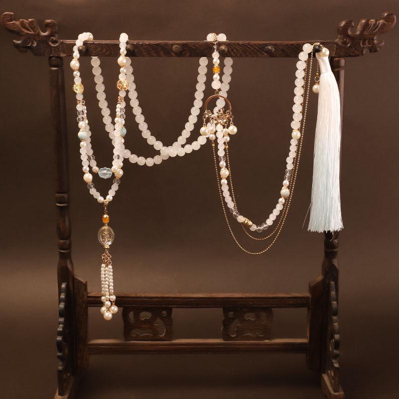 New Chinese Style Yingluo Long Back Cloud Necklace Ethnic Ancient Hanfu Horse Dress With Jewelry Hanfu Accessories