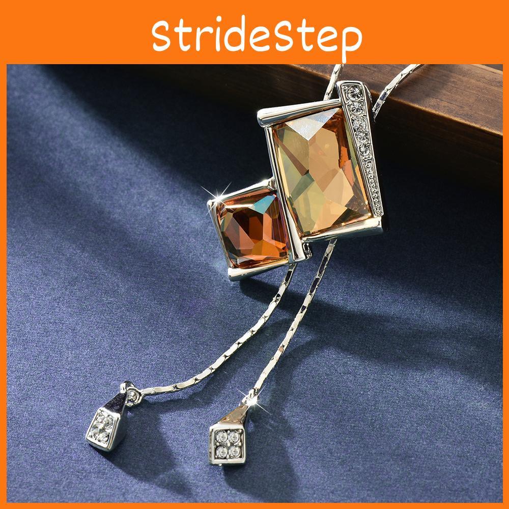 Stunning Korean Style Long Geometric Pendant Necklace Feminine Fashion Accessory