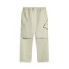 Li Ning CF Series Solid Color Mid Waist Comfortable Breathable Versatile Loose Straight Leg Sports Pants Men Bottoms Limestone AYKU713-2