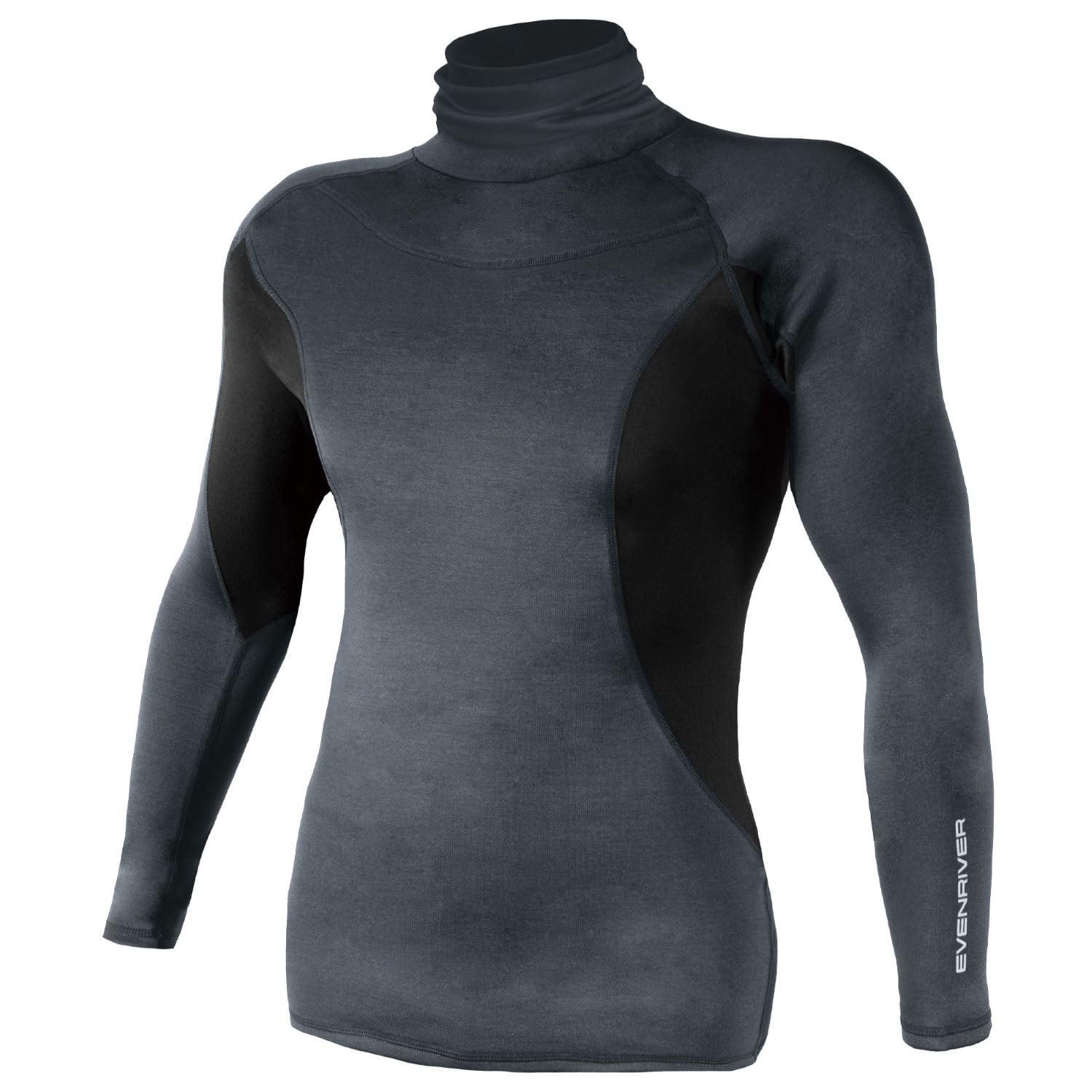 EVEN RIVER Теплый водолазка для тела, Осень/Зима, Меланжево-серый, GTV06, Размер 28 L