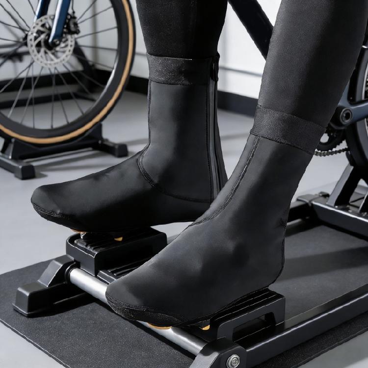 1 Pair Night Riding Safety Cycling Shoe Cover Waterproof Design Elastic Cuff Convenient On Off Reflective Night Safety