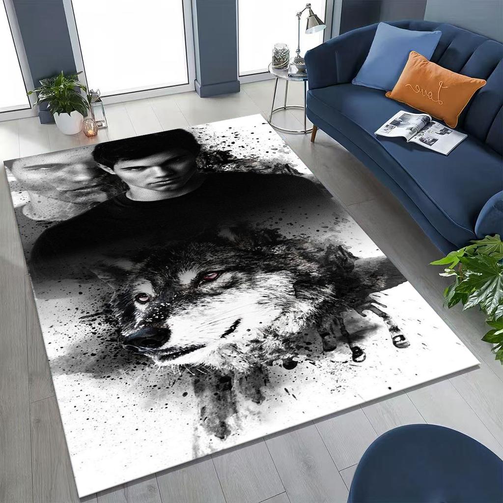 New Twilight Saga Isabella Edward Art Rug for Bedroom Living Room Sofa Home Doormat Decor, Large Kids Non-slip Floor Mat