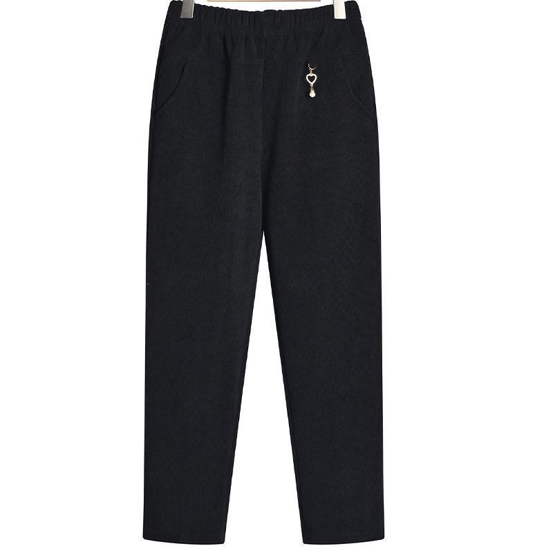 Omas Übergrößen Kordhosen mit Fleecefutter für Frühling, Herbst und Winter