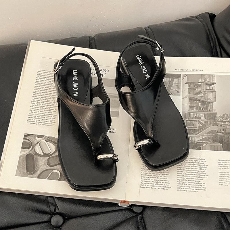 Fashion Summer Clip Toe Women Silver Sandals Fashion Wedges Heel Ladies Outdoor Gladiator Sandalias