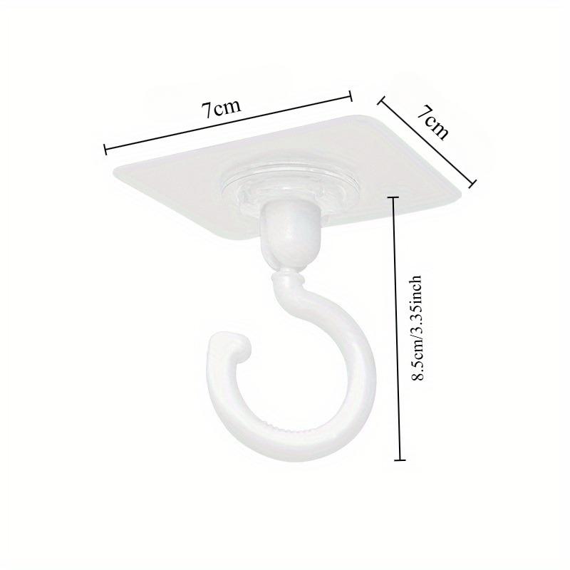 5 Pack Plastic Ceiling Hooks, Art Deco Style Fixed Adhesive Hooks for Towel Rack, Strong Hanging Non-Marking Wall & Ceiling Hooks