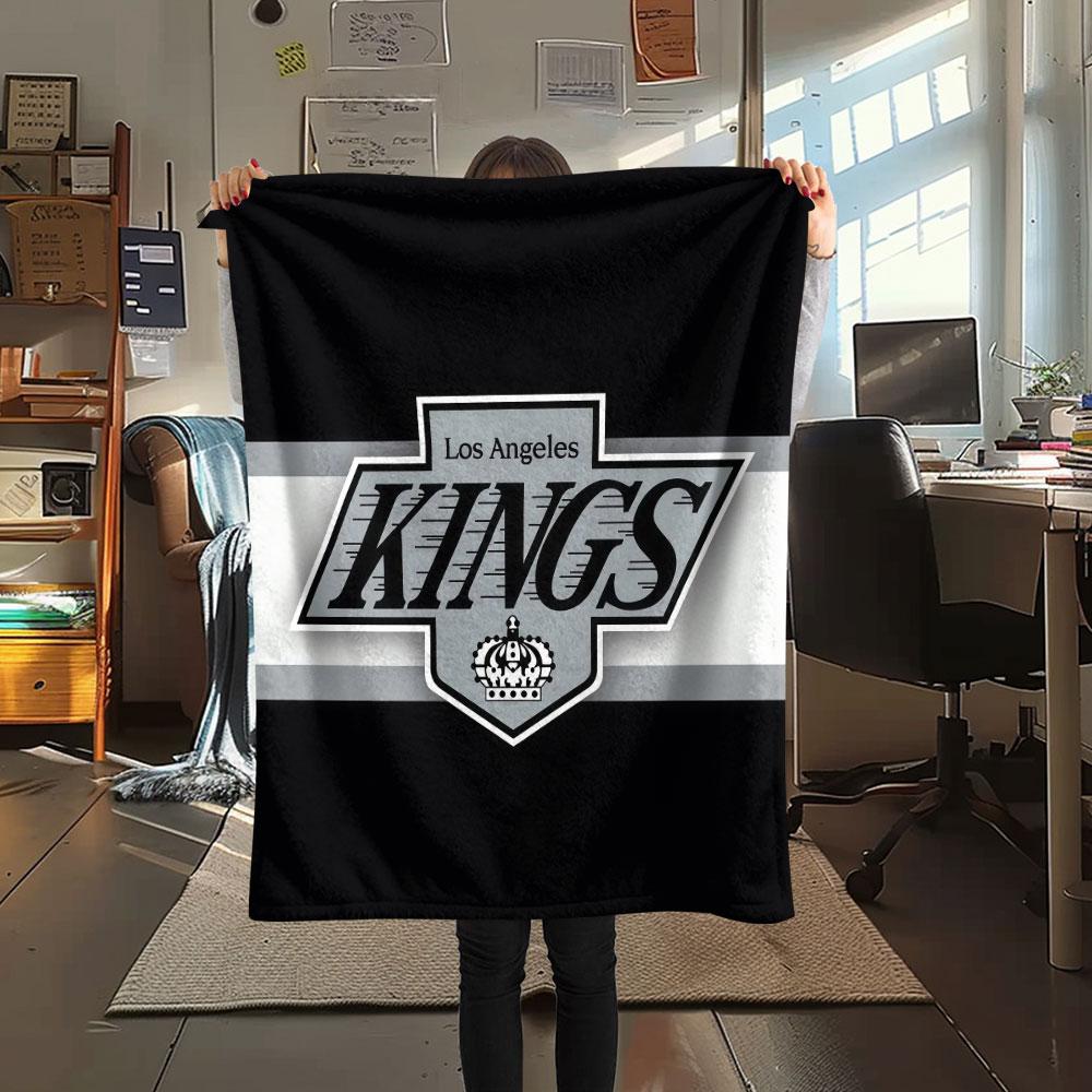 LA Kings Printed Flannel Blanket, soft throw for bedroom sofa, washable, Christmas present, great gift.