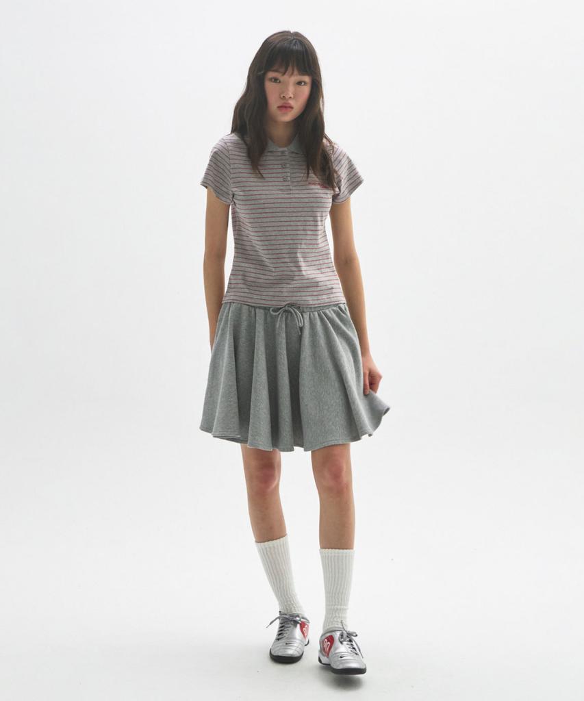 Moon Sun M.C Volume Mini Sweat Skirt / Melange Gray
