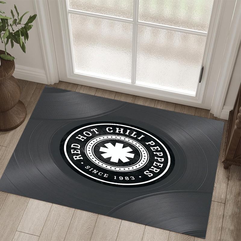 Red Hot Chili Peppers Design Crystal Velvet Carpet Cozy Non?Slip Printed Rug For Bedroom Living Room Entrance