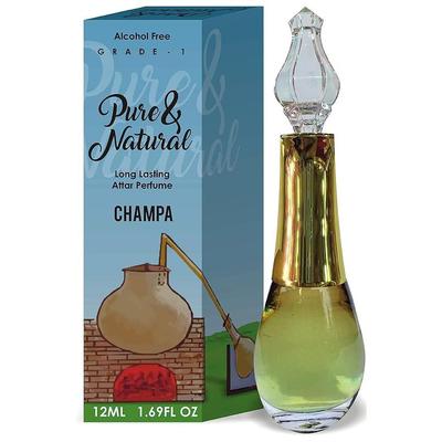 Champa Attar/Aceite de Perfume Natural 12ml (Diamante Puro y Natural) Serie Grado 1 Attar/Itra/Etra No Alcohólico y de Larga Duración Para Hombres/