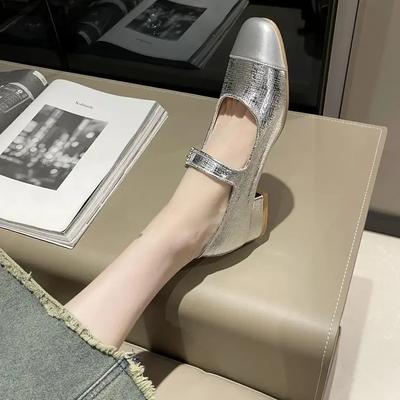 Spring 2024 Mary Jane Shoes Fashion Women Round Head Light Flats Women Elegant Outdoor Fashion Single Shoe Light Mouth Adult
