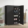 Day and Night - Day and Night Black Fabric Shoe Cabinet 60x28x90 Cm