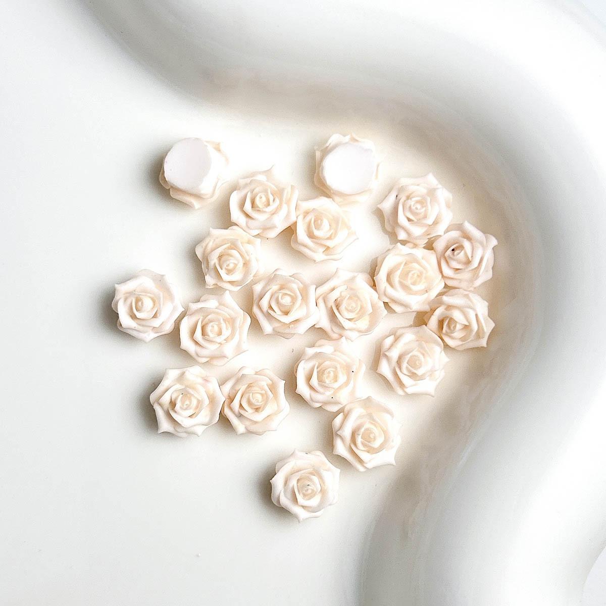 New Macaron Color Tie-Dye Thorn Rose Nail Art Accessories Firefly Glow Hand-Cranked Soft Flower Rose телесный