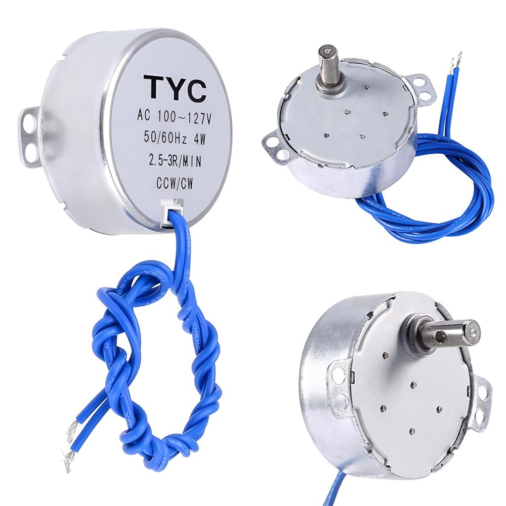 REYLNXR Synchro Motor Synchronous Motor AC 100-127V 4W 50/60HZ CCW/CW 2.5-3RPM Drive Motor Rated