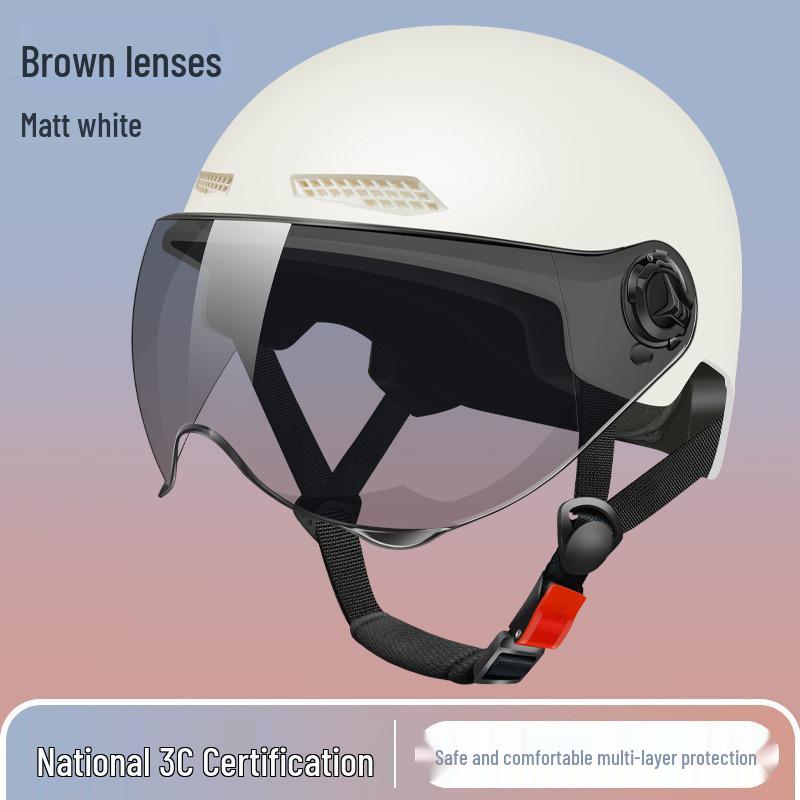 3C Certified Lightweight Electric Bike Half-Helmet with Summer Sun Protection for Men and Women
