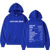 Christliche Liebe Wie Jesus Bibelvers Hoodies Herren Damen Kleidung Mode Harajuku Sweatshirts Fleece Lässig Langarm Pullover