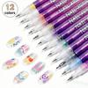 12-Color DIY Quick-Dry Nail Art Stamping Pen Set for Graffiti Painting