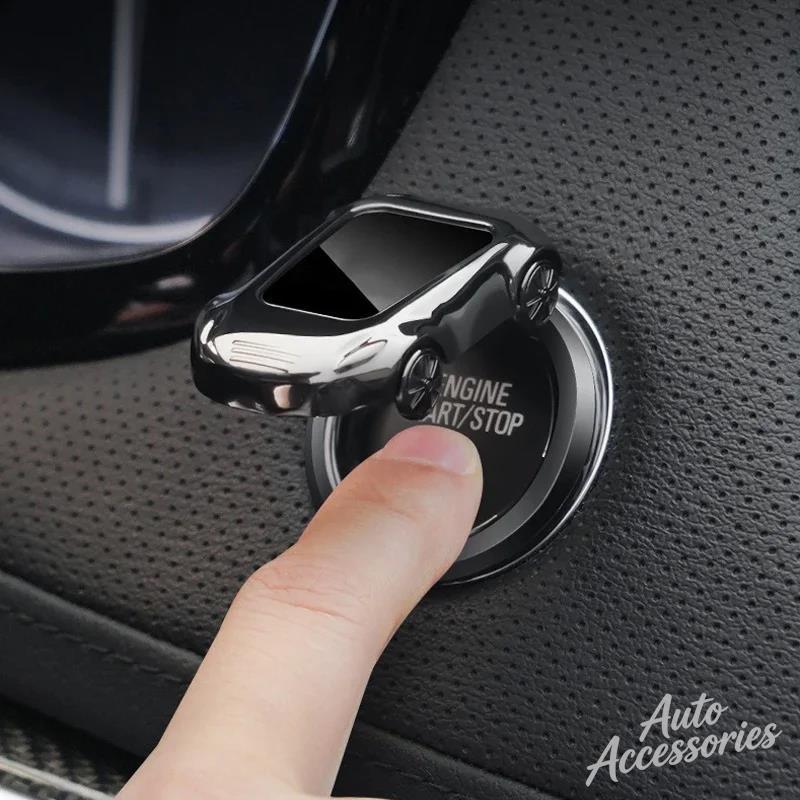 Car One-Click Start Button Decoration Stickers Protector Cover For Porsche 911 Cayenne Panamera Macan Boxster Carrera-GT 928 944