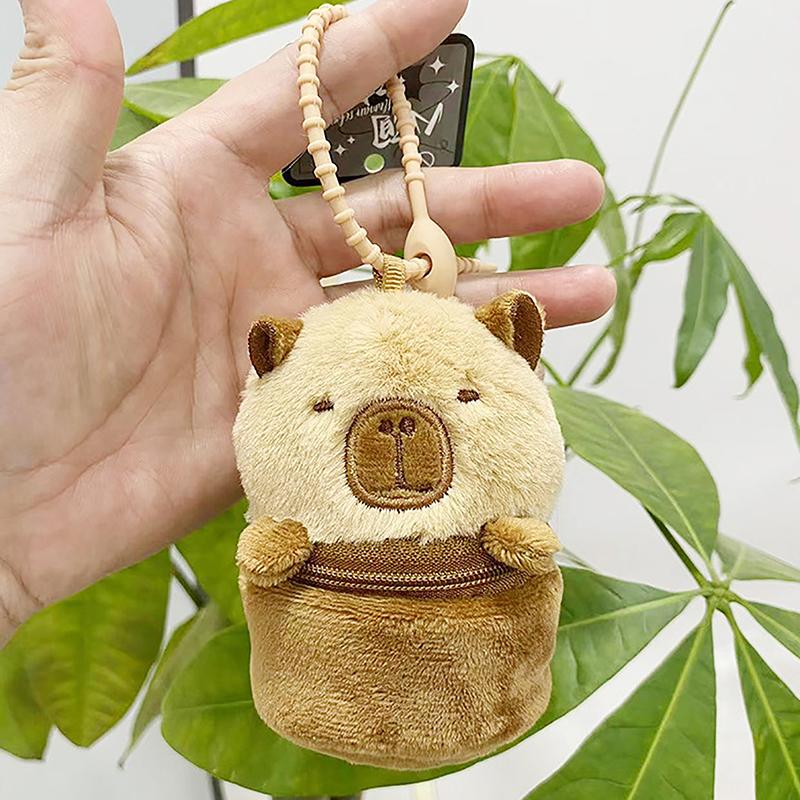 

Cartoon Capybara Panda Coin Purse Keychain Fashion Zipper Storage Bag Creative Cute Small Bag Pendant Decoration Girls Gift