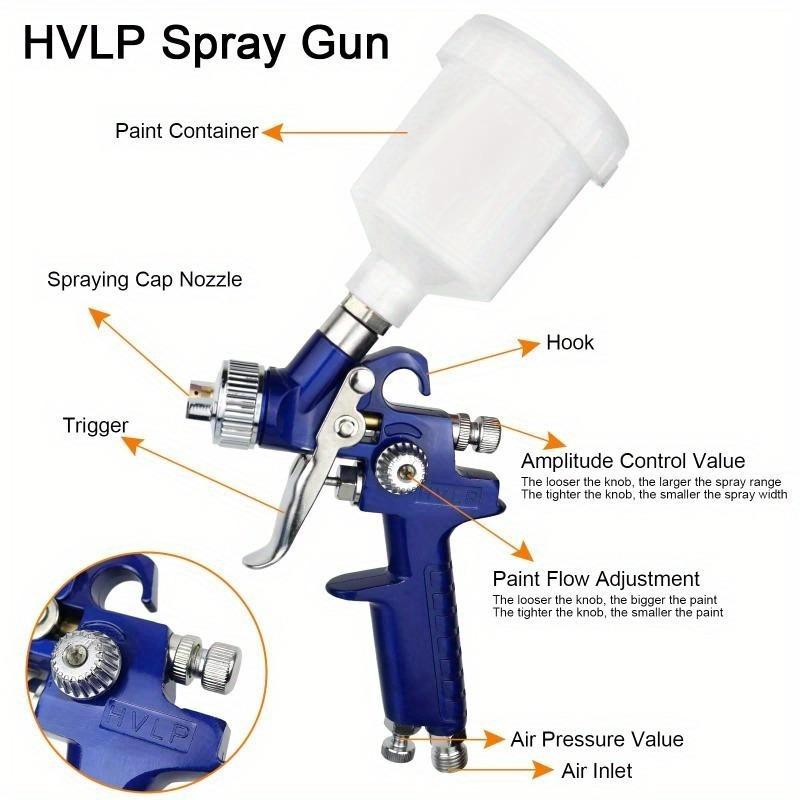Convenient Comprehensive Automotive Top Coat Spray Gun Set for Hardware Products Exterior Decoration Furniture Woodwork