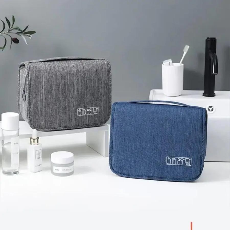 Borsa Portatile in Tessuto da Uomo per Business Organizzatore per Articoli da Toeletta Borsa Cosmetica da Donna Impermeabile Borsa da Viaggio da Appendere per Lavaggio