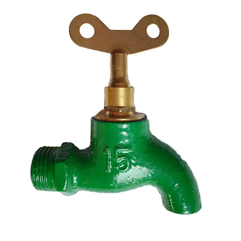 LAUTEE XFZ009 Vintage Cast Iron Bathroom Faucet with Key