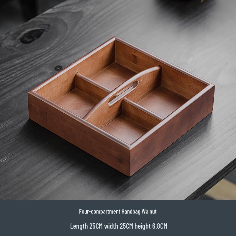 

Shanzhongshan Retro Solid Wood Snack & Fruit Tray