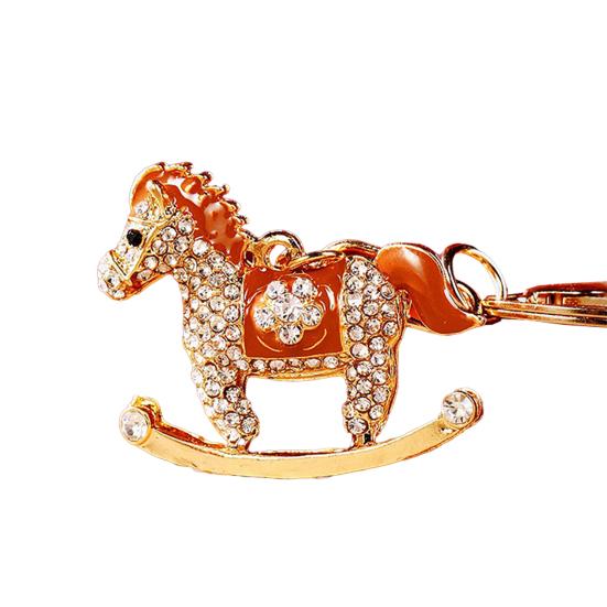 Брелок Сверкающие Стразы Инкрустация Дизайн Лошади Брелок Подвеска Декоративный Амулет Удачи Сумки Рюкзаки Автомобили Подвеска