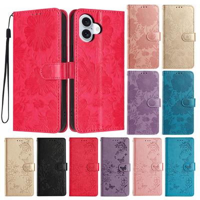 Elegant Leather Wallet Case For iPhone 17E 16E 17 Air 16 Pro Max 15 Plus 14 13 12 Pro Max Card Holder Storage Flip Phone Cover