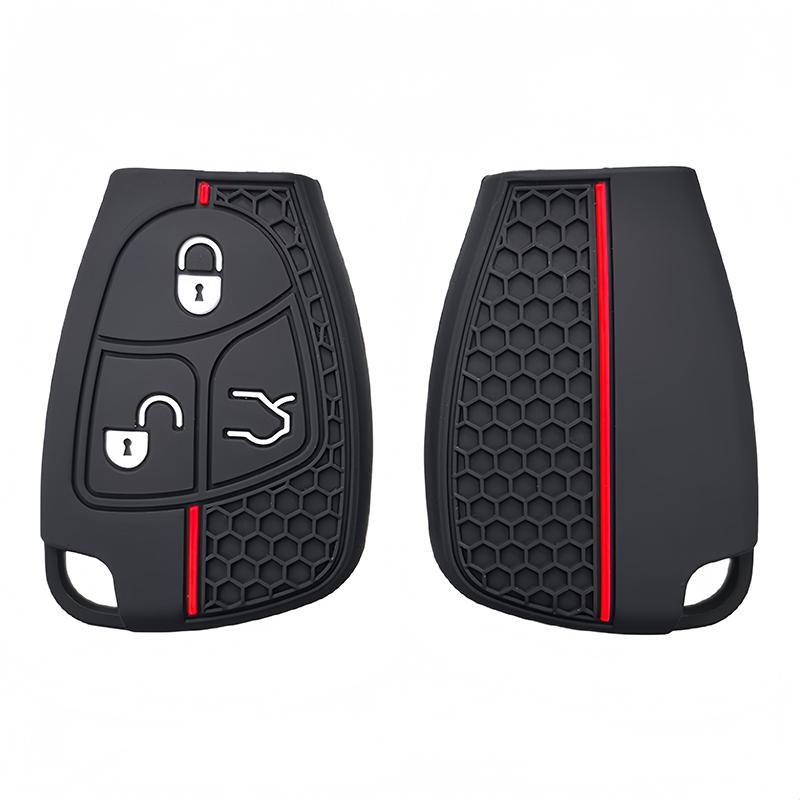 Silicone Cover For Mercedes Benz B C E Ml S Clk Cl 3 Buttons Rubber Skin Remote Key Fob Case