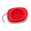 Cowboy Hat Christmas Themed White Furry Trim Soft Felt Material Jazz Top Hat Adjustable Red Tie Party Hat