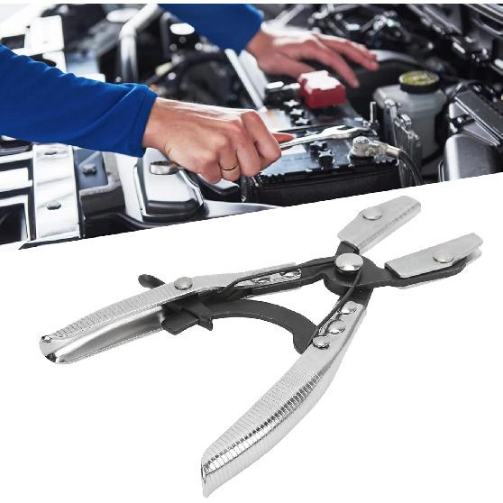 Hose Pinch Off Plier, Line Pinch Off Plier Ratcheting Jaws Swiveling Universal for Automobile Radiator Brake Coolant Pipes(8in)