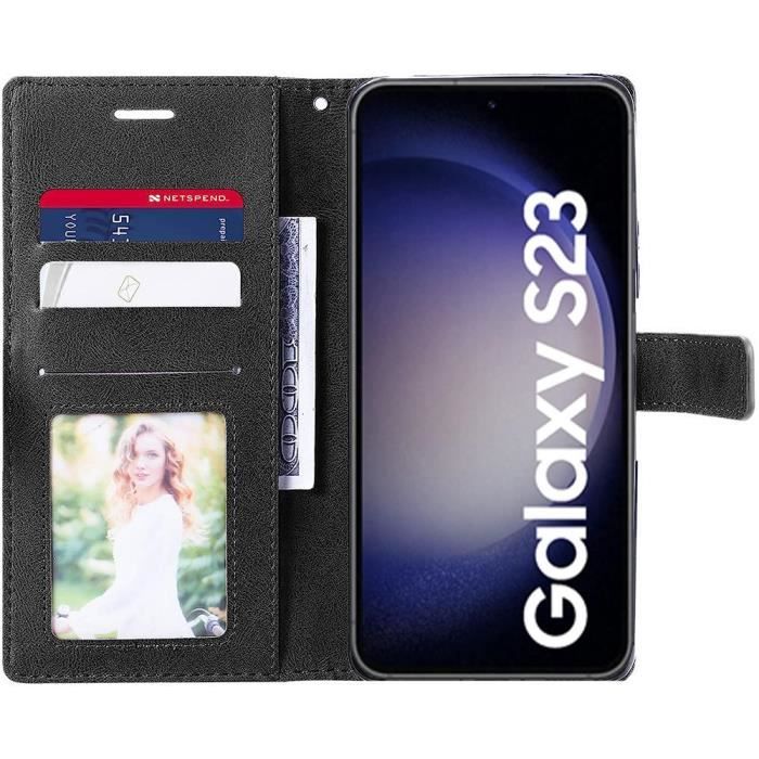 Coque pour Samsung Galaxy S23 Bleu Marine Anti-Rayures Protection 360 Degré Bicolore
