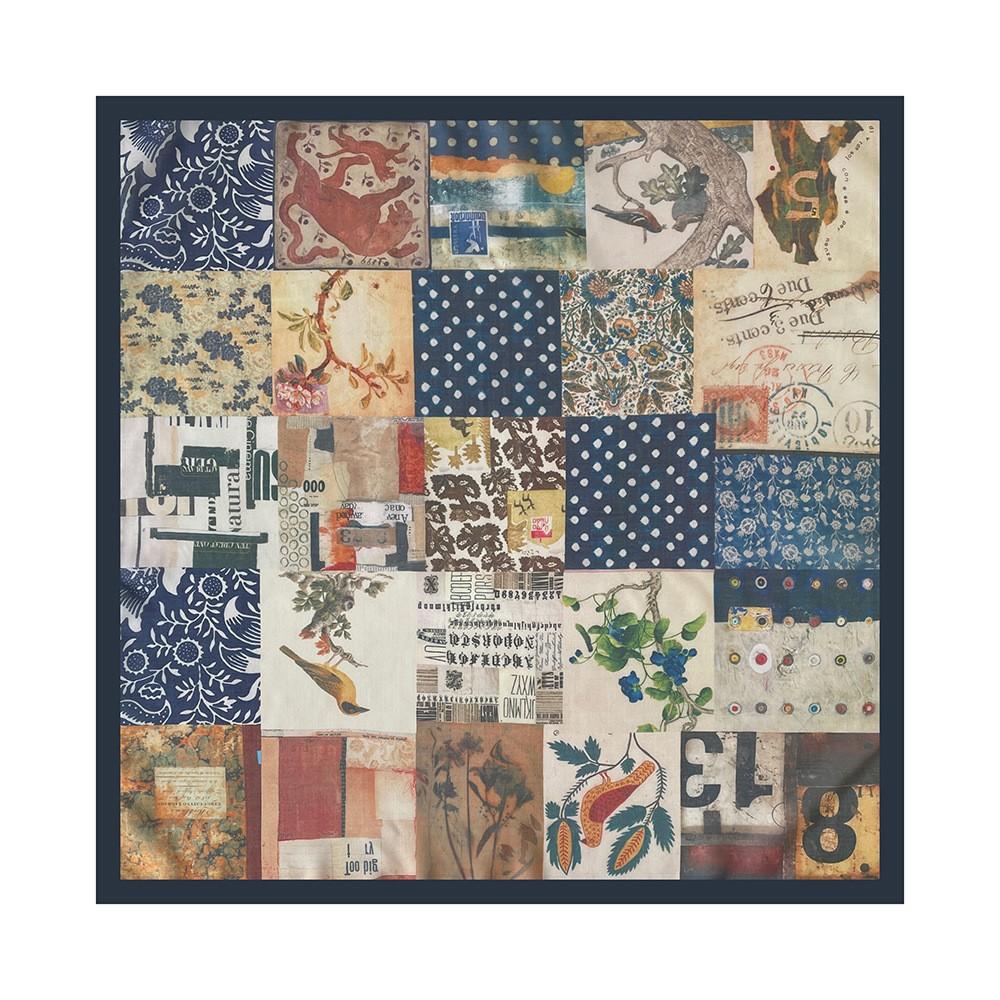 Oil Painting Retro Literary Silk Scarf Cotton Square Scarf Versatile Cashew Nut Silk Scarf 70 Square Scarf Elegant Decorative Waist Seal Belt Scarf