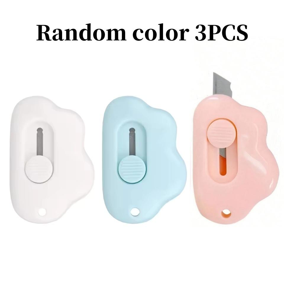 1/2/3 Stück Mini Taschenwolkenkunst Universalmesser Papierschneider Basteln Verpacken Nachfüllbare Klinge Schule Büro Schreibwaren