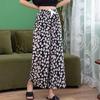 Women's Spring and Summer Plus Size Printing Long Pants Female Elastic Waist Loose Casual Thin Trousers