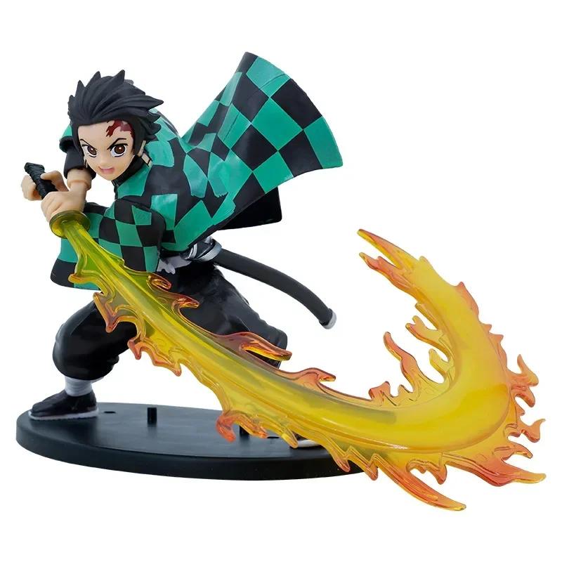 Anime Demon Slayer Cartoon Tanjirou Kyoujurou Zenitsu Action Figure Kimetsu No Yaiba Model Statue Collectible Pvc Kid Gifts Toys