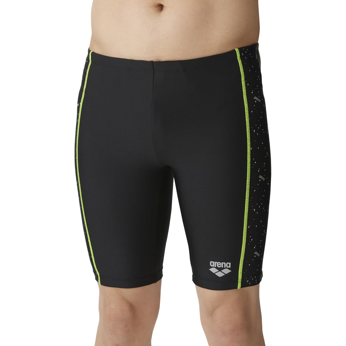 

Swimsuit Fitness Spats Black x Yellow O [Arena] (Half Leg) Men s (BKYL)