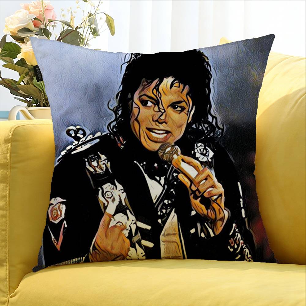 Legend M-Michael J-Jacksons World Various Sizes Square Pillow Case For Car Home Bedchamber Decor
