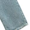 Women's High-Waisted Denim Jeans with Rhinestone Star Pendant - European Style, Summer Loose Fit, Slimming, Versatile Straight Leg.