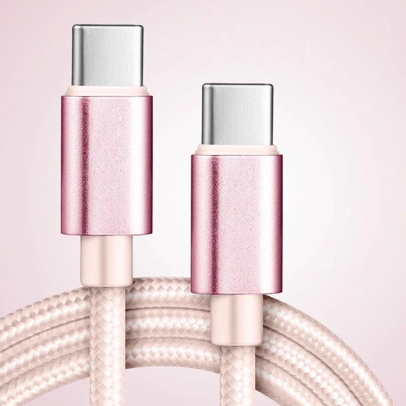 66W Cable Nylon 1A Fast Charging Cable USB C To Type C Charging 1m 1m 1m Cable for Iphone 11 16 Pro Max Samsung S11 Xiaomi OPPO