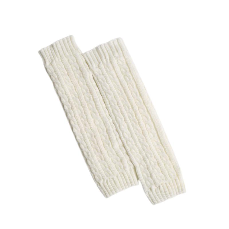 

Женские трикотажные гетры длиной до колена, зимние термочехлы для ног из акрила белый