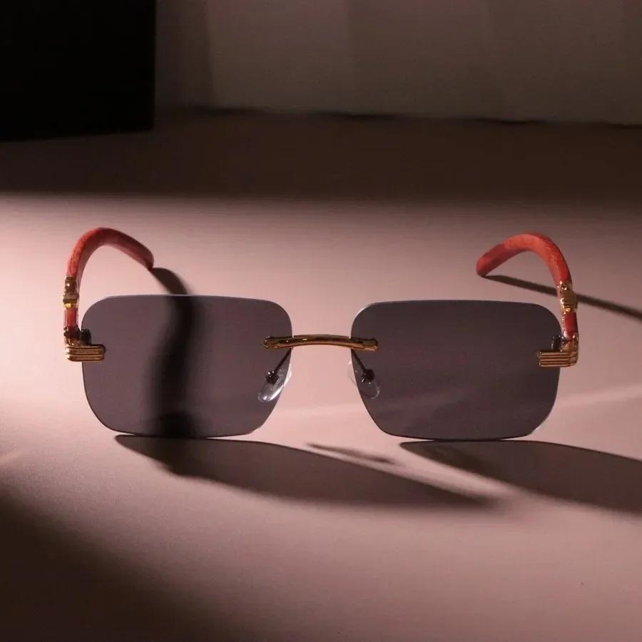 Frameless Classic Square Sunglasses Women Men Brand Designer Personality Sun Glasses Female Male Colors Mirror